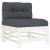 Set mobilier de grădină cu perne, 7 piese, alb, lemn masiv GartenMobel Dekor