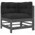 Set mobilier de grădină cu perne, 7 piese, gri, lemn masiv GartenMobel Dekor