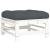 Set mobilier relaxare grădină&perne 6 piese alb lemn masiv pin GartenMobel Dekor