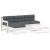 Set mobilier de grădină cu perne, 5 piese, alb, lemn masiv GartenMobel Dekor