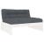 Set mobilier de grădină cu perne, 2 piese, alb, lemn masiv GartenMobel Dekor