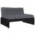 Set mobilier de grădină cu perne, 2 piese, negru, lemn masiv GartenMobel Dekor