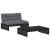 Set mobilier de grădină cu perne, 2 piese, negru, lemn masiv GartenMobel Dekor