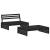 Set mobilier de grădină cu perne, 2 piese, negru, lemn masiv GartenMobel Dekor
