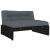 Set mobilier de grădină cu perne, 5 piese, negru, lemn masiv GartenMobel Dekor