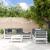 Set mobilier de grădină, 6 piese, alb, lemn masiv pin GartenMobel Dekor