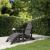 Scaun de grădină Adirondack cu suport picioare, antracit, HDPE GartenMobel Dekor
