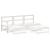Set mobilier relaxare de grădină 5 piese alb lemn masiv de pin GartenMobel Dekor