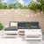 Set mobilier relaxare de grădină 5 piese alb lemn masiv de pin GartenMobel Dekor