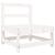 Set mobilier relaxare de grădină 5 piese alb lemn masiv de pin GartenMobel Dekor