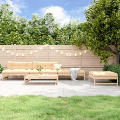 Set mobilier relaxare de grădină 5 piese lemn masiv de pin GartenMobel Dekor