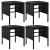 Set mobilier de grădină cu perne, 6 piese, negru, poliratan GartenMobel Dekor