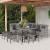 Set mobilier de grădină cu perne, 6 piese, gri, poliratan GartenMobel Dekor