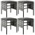 Set mobilier de grădină cu perne, 6 piese, gri, poliratan GartenMobel Dekor