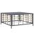 Set mobilier de grădină cu perne, 10 piese, antracit, poliratan GartenMobel Dekor