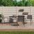 Set mobilier de grădină cu perne, 5 piese, poliratan și oțel GartenMobel Dekor
