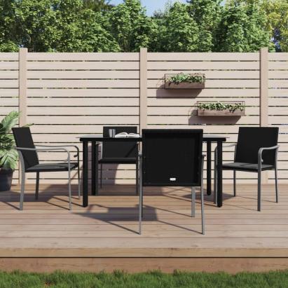 Set mobilier de grădină cu perne, 5 piese, poliratan și oțel GartenMobel Dekor