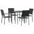 Set mobilier de grădină, 5 piese, poliratan și oțel GartenMobel Dekor