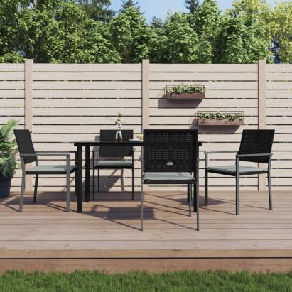 Set mobilier de grădină cu perne, 5 piese, poliratan și oțel GartenMobel Dekor