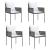Set mobilier de grădină cu perne, 5 piese, poliratan și oțel GartenMobel Dekor