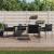 Set mobilier de grădină cu perne, 5 piese, poliratan și oțel GartenMobel Dekor