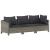 Set mobilier de grădină cu perne, 3 piese, gri, poliratan GartenMobel Dekor