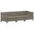 Set mobilier de grădină cu perne, 3 piese, gri, poliratan GartenMobel Dekor