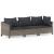 Set mobilier de grădină cu perne, 3 piese, gri, poliratan GartenMobel Dekor
