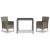 Set mobilier de grădină cu perne, 3 piese, gri, poliratan GartenMobel Dekor