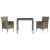 Set mobilier de grădină cu perne, 3 piese, gri, poliratan GartenMobel Dekor