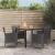 Set mobilier de grădină cu perne, 5 piese, negru, poliratan GartenMobel Dekor