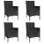 Set mobilier de grădină cu perne, 5 piese, negru, poliratan GartenMobel Dekor