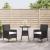 Set bistro de grădină cu perne, 3 piese, negru, poliratan GartenMobel Dekor