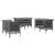 Set mobilier de grădină cu perne, 6 piese, gri, poliratan GartenMobel Dekor