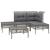 Set mobilier de grădină cu perne, 5 piese, gri, poliratan GartenMobel Dekor
