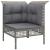 Set mobilier de grădină cu perne, 9 piese, gri, poliratan GartenMobel Dekor