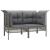 Set mobilier de grădină cu perne, 6 piese, gri, poliratan GartenMobel Dekor