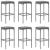 Set mobilier bar de grădină cu perne, 7 piese, gri, poliratan GartenMobel Dekor