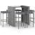 Set mobilier bar de grădină cu perne, 7 piese, gri, poliratan GartenMobel Dekor