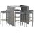 Set mobilier bar de grădină cu perne, 7 piese, gri, poliratan GartenMobel Dekor