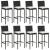 Set mobilier bar de grădină cu perne, 9 piese, negru, poliratan GartenMobel Dekor