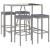 Set mobilier bar de grădină, cu perne, 5 piese, gri, poliratan GartenMobel Dekor