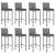 Set mobilier bar de grădină, cu perne, 9 piese, gri, poliratan GartenMobel Dekor