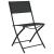 Set mobilier bistro, 3 piese, negru, oțel GartenMobel Dekor