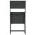 Set mobilier bistro, 3 piese, negru, oțel GartenMobel Dekor