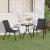 Set mobilier bistro de grădină, 3 piese, negru GartenMobel Dekor
