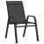 Set mobilier bistro de grădină, 3 piese, negru GartenMobel Dekor