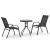Set mobilier bistro de grădină, 3 piese, negru GartenMobel Dekor