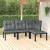 Set mobilier de grădină, 4 piese, negru și gri, poliratan GartenMobel Dekor