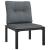 Set mobilier de grădină, 4 piese, negru și gri, poliratan GartenMobel Dekor